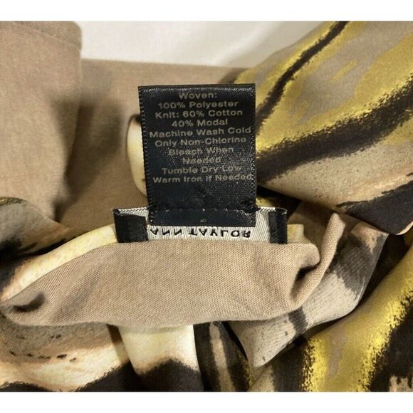 Ann Taylor Scoop Neck Sleeveless Career Shirt Brown Floral Size Medium Classic - Picture 8 of 8